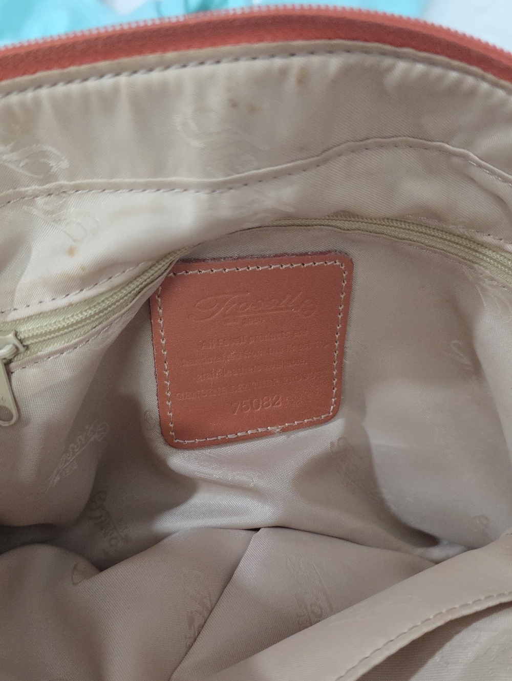Fossil Shoulder Bag Coral Genuine Leather Large Handbag - Picture 16 of 16